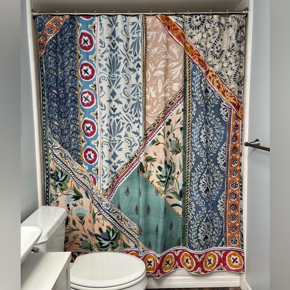 Anthropologie Aurelie Organic Cotton Shower Curtain - Picture 4 of 10
